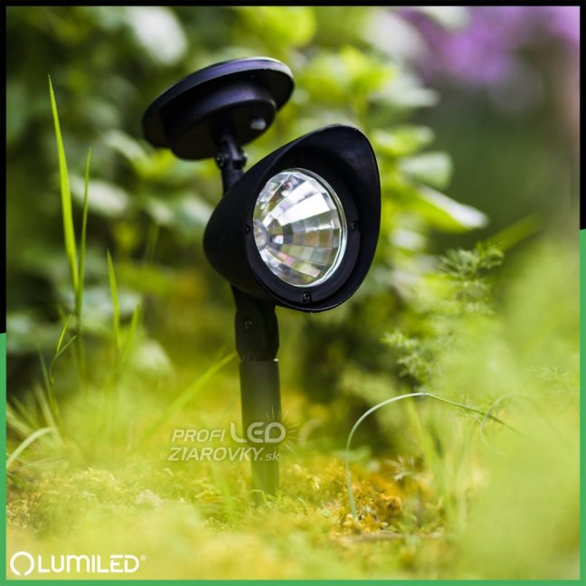 3x LED solárne záhradné bodové svietidlo OGA reflektor IP44 6500K LUMILED
