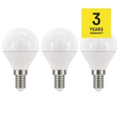 LED žiarovka Classic miniglobe 6W E14 neutrálna biela - 3ks