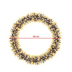 Vianočný svetelný veniec na dvere - 40 cm - 300 LED - Teplá biela