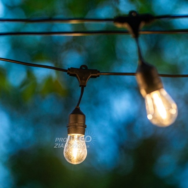 Solárna záhradná girlanda 15m - 22x LED - teplá