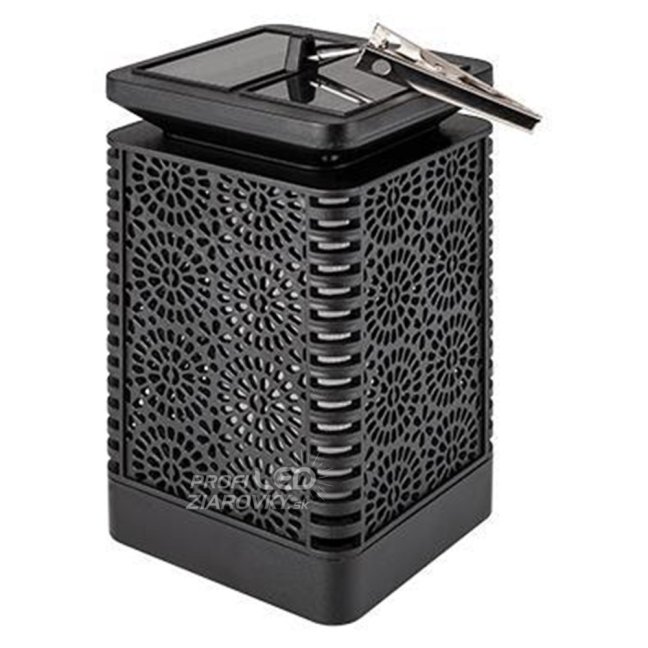 Záhradný lampáš LED Solar Decorative Flame Square 17cm