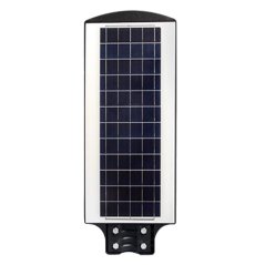 LED solárna pouličná lampa čierna 150W 6000K studená IP65 senzor pohybu a súmraku + diaľkové ovládanie