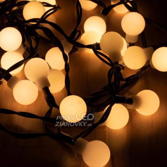 Vianočná led svetelná reťaz vnútorná - 50led - 4m teplá biela