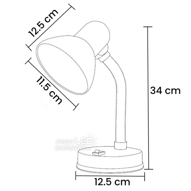 Lampa stolová stolová nastaviteľná SARA školská nočná E27 ružová LUMILED