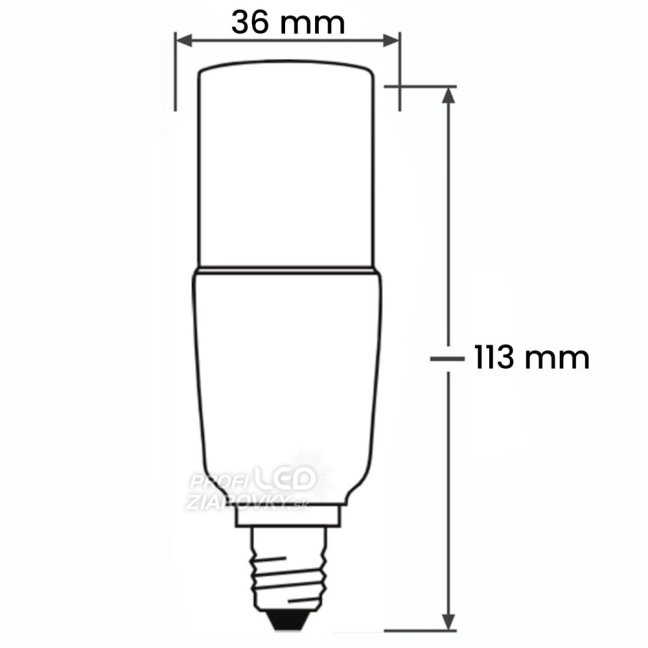 LED žiarovka E14 10W = 75W 1055lm 3000K Warm Stick LUMILED