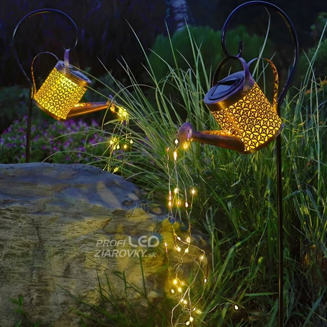 LED solárne poháňaná medená kanva IP44 Záhradná lampa