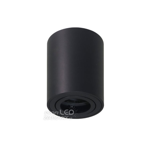 Nadomietkové halogénové bodové svietidlo tuba pohyblivé LUNDO GU10 LUMILED okrúhle čierne 80mm