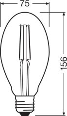 Led žiarovka filament e27 4,5w 2500k osram vintage - teplá biela