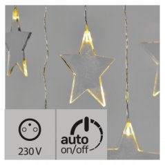 Led vianočný záves – hviezdy, 80cm, vonk., teplá biela, č.