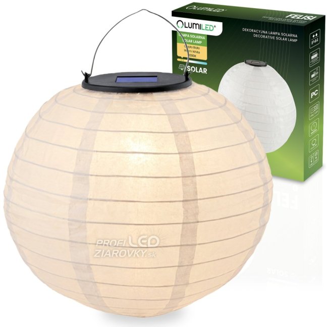 LED solárna záhradná lampa FELISI Origami Lantern 20cm LUMILED