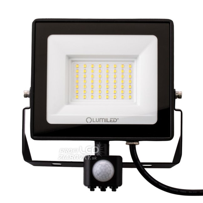 LED reflektor ZUNA2 50W 4500lm 4000K IP44 Black Senzor pohybu LUMILED