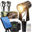 Solárna zapichovacia lampa záhradná 3x LED 3000K reflektor 11m + diaľkové ovládanie SOLTI LUMILED