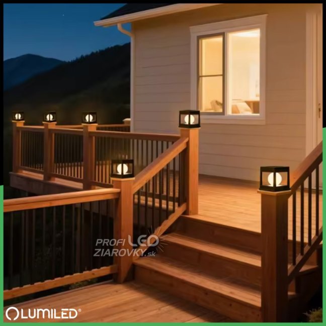 LED solárne vonkajšie svietidlo 3000K KWADRUS LUMILED