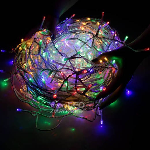 Svetelný záves vonkajší 20 m, 500 LED, farebná, na spájanie, časovač, 8 programov