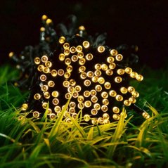 SOLAR GIRLAND 21,9 m záhradné okrasné 200x LED 3000K warm SHINE GOLDLUX (Polux)