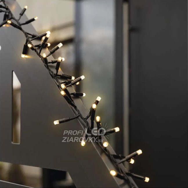 Viktória spojovateľná led svetelná reťaz vonkajšia ježko - 150led - 3m teplá biela