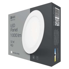 Led stropné vstavané svietidlo kruh 12w ip20 neutrálna biela
