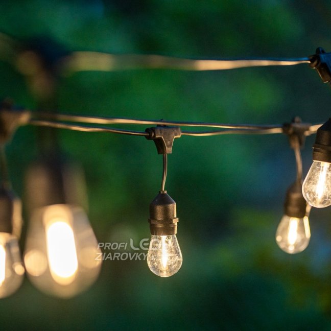 Solárna záhradná girlanda 15m - 22x LED - teplá
