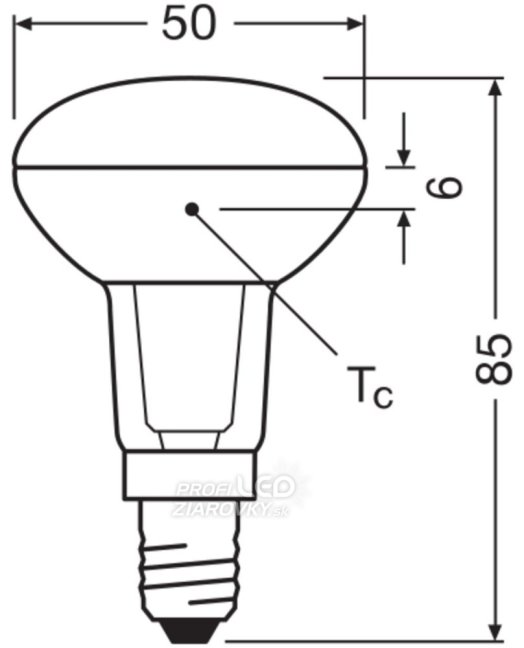 LED žiarovka E14 R50 4,3W = 50W 350lm 2700K Warm 36° OSRAM STAR