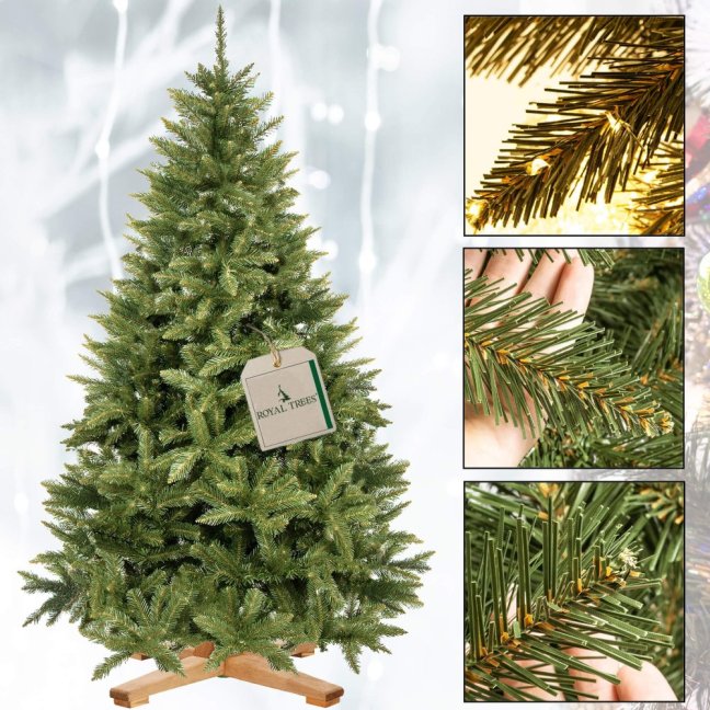 Umelý vianočný stromček Premium Royal Trees - 180 cm -  kaukazský smrek s dreveným stojanom