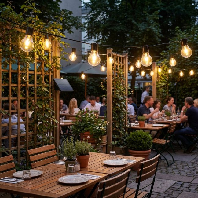 Girlanda solárna záhradná 30x LED dekoratívna žiarovka 10, 7m 2700K teplá LUMILED