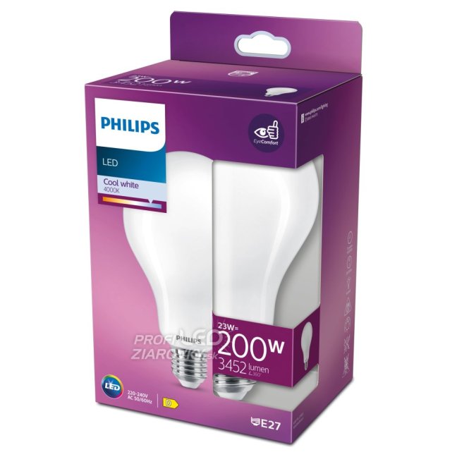 LED žiarovka E27 A67 23W = 200W 3452lm 4000K Neutrálna 300° PHILIPS