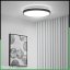 LED stropný plafón 36W 4000K CELIS Round IP44 Black Ring ALS LUMILED