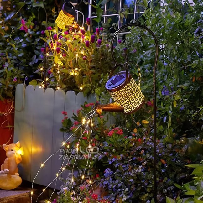 LED solárne poháňaná medená kanva IP44 Záhradná lampa