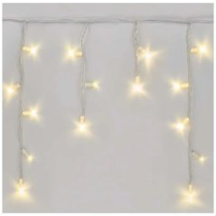 Viktória spojovateľná led svetelná záclona vonkajšia flash - 50led - 3m teplá biela / flash prebliknutie teplá biela - biely kábel