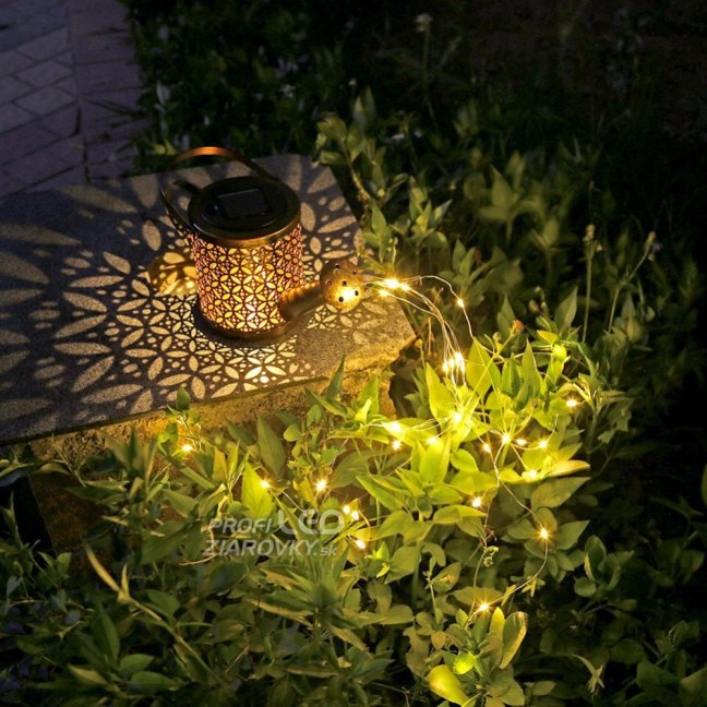 LED solárne poháňaná medená kanva IP44 Záhradná lampa