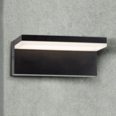 Vonkajšie nástenné fasádne svietidlo LED 4000K Rectangle Black