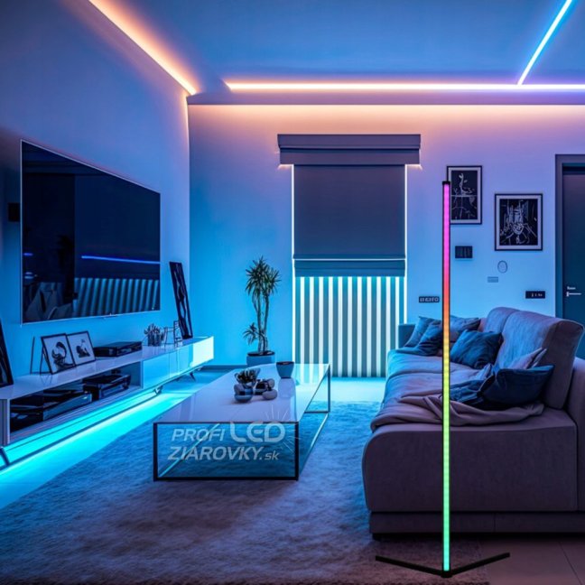 LED stojaca lampa Black CCT RGB Aplikácia Smart Pilot