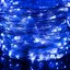 Svetelná mikro reťaz vonkajšia 10 m, 100 LED, modrá, 8 programov