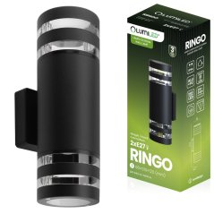 Záhradné nástenné svietidlo 2x E27 12W LED Upstairs Downstairs RINGO LUMILED