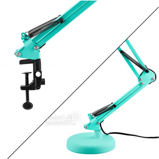 Stolová kresliaca lampa E27 TOBI Mint Lumiled + držiak na dosku