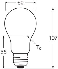 LED žiarovka E27 A60 4,9W = 40W 470lm 3000K Warm 180° Ledvance