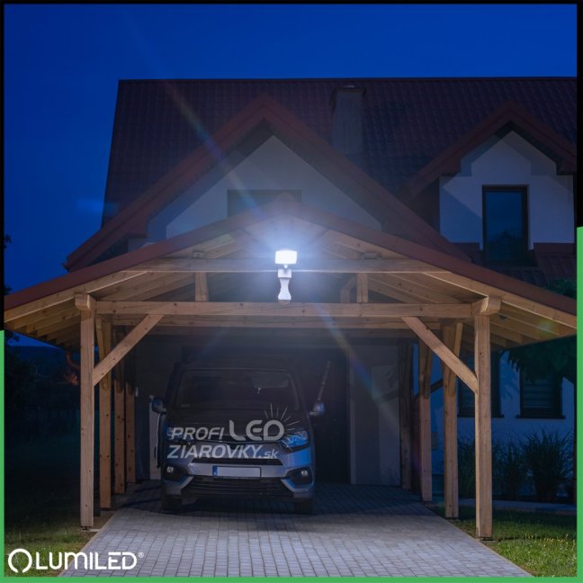 LED reflektor ZUNA2 20W 1800lm 6500K IP44 Black Senzor pohybu LUMILED
