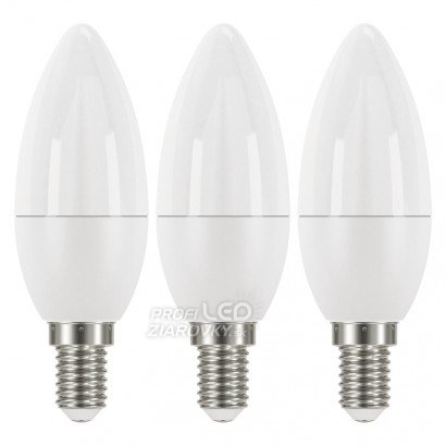 LED žiarovka Classic Candle 6W E14 neutrálna - 3ks