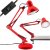 Stolová kresliaca lampa E27 TOBI Red Lumiled + držiak na dosku
