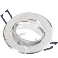 Svietidlo HALOGEN na zapustenú montáž Movable Round Silver Brushed GU10