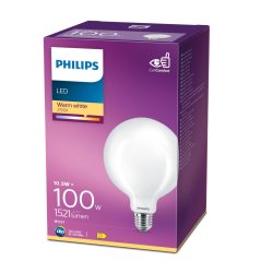 LED žiarovka Globe E27 G120 10,5W = 100W 1521lm 2700K Warm Filament Milk PHILIPS