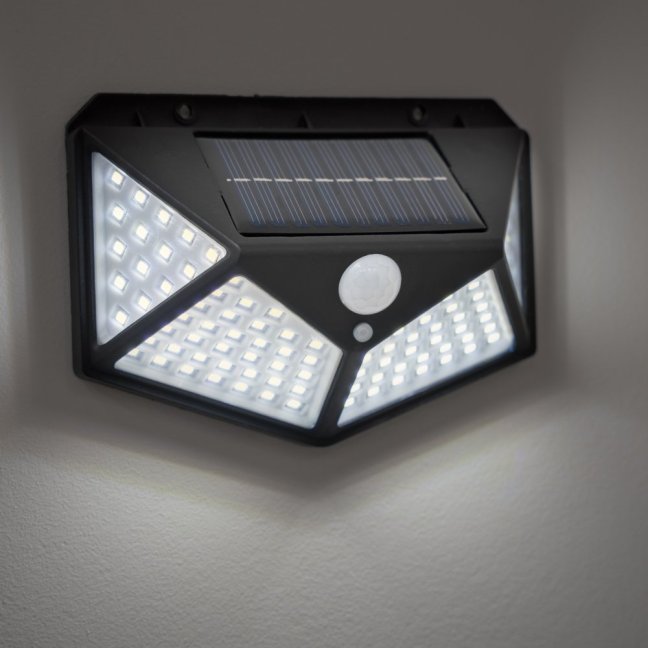 Solárne reflektory LED Halogénová záhradná lampa 6500K IP65 Senzor pohybu a súmraku VERIS LUMILED