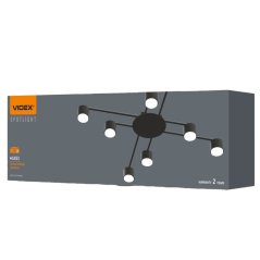 Stropné svietidlo Svietidlo 8x GX53 LED čierne Moderné Videx