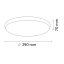 Plafón stropný LED 15W 1600lm 4000K neutrálna 120° biely chróm Kern Sanico Goldlux