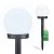 Solárna záhradná lampa LED ATRIS Drive-in - biela guľa - 10 cm - LUMILED