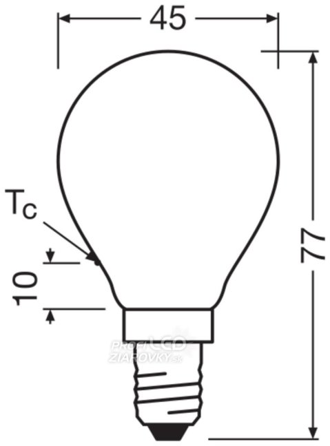 LED žiarovka E14 P45 6,5W = 60W 806lm 4000K Neutrálne 320° Stmievateľné vlákno OSRAM SUPER STAR