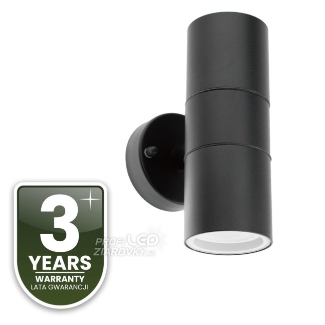 Záhradné nástenné svietidlo fasáda zhora nadol LED GU10 IP44 ZINNIA Black Lumiled