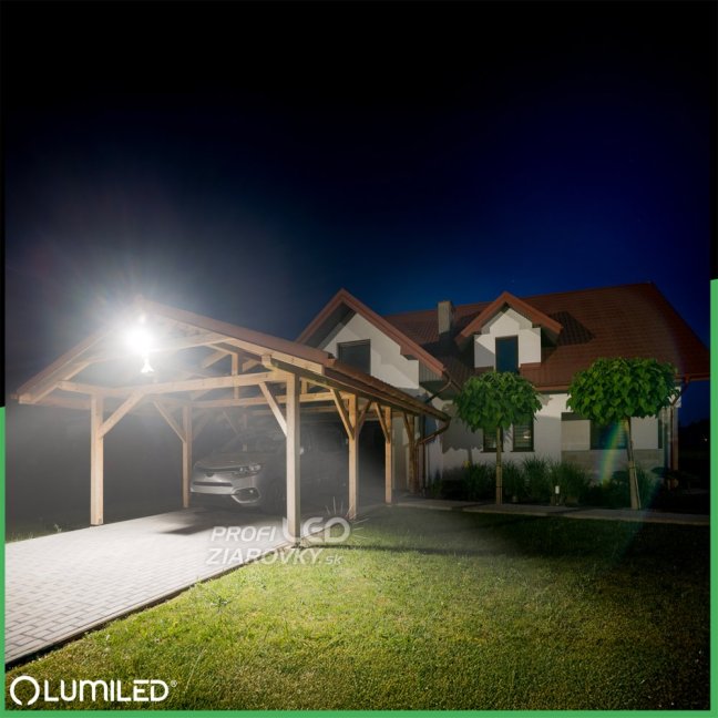 LED reflektor ZUNA2 50W 4500lm 4000K IP44 Black Senzor pohybu LUMILED