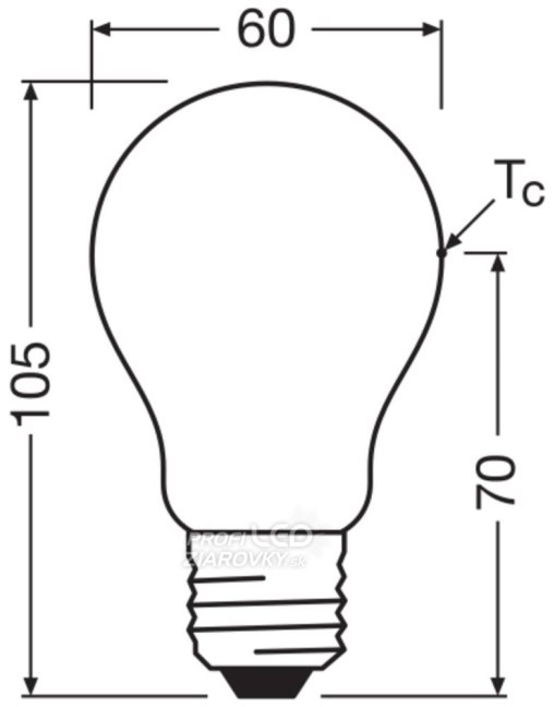 LED žiarovka A60 E27 5W = 75W 1055lm 4000lm Neutrálne vlákno 320° Klasická energetická účinnosť Osram