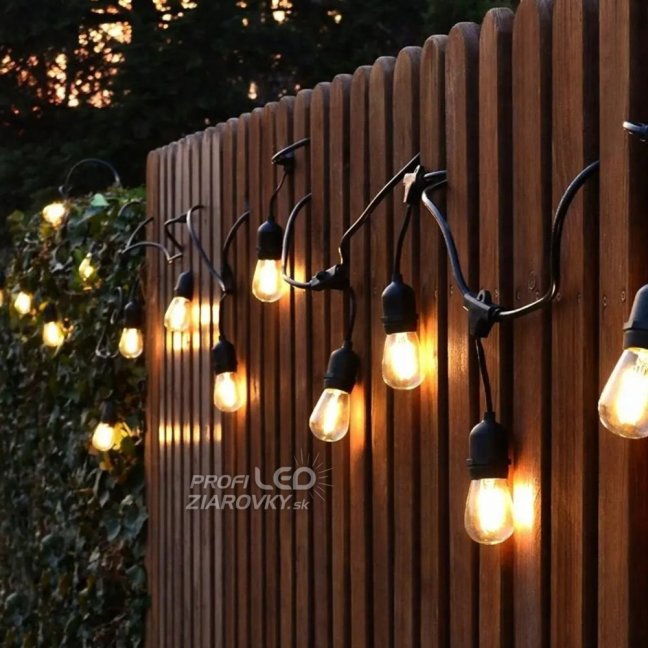 Solárna záhradná girlanda 15m - 22x LED - teplá